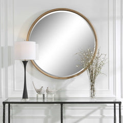 Ranchero Brown Natural Rope Round Mirror - Ornate Home