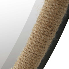 Ranchero Brown Natural Rope Round Mirror - Ornate Home