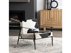 Ranchero White/Black Accent Chair - Ornate Home