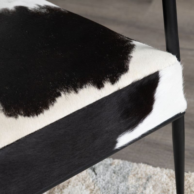 Ranchero White/Black Accent Chair - Ornate Home