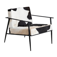 Ranchero White/Black Accent Chair - Ornate Home