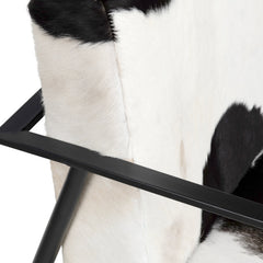Ranchero White/Black Accent Chair - Ornate Home