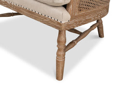 Randolph Beige Wing Chair - Ornate Home