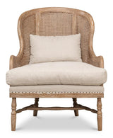 Randolph Beige Wing Chair - Ornate Home