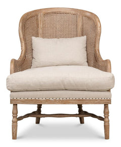 Randolph Beige Wing Chair - Ornate Home