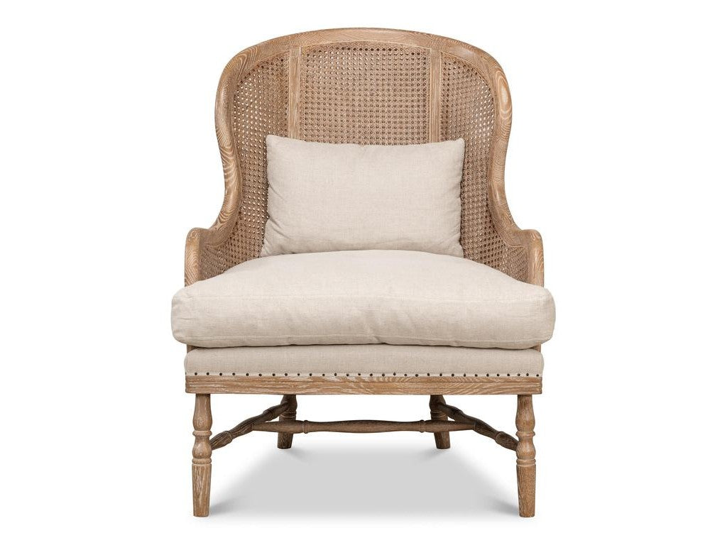 Randolph Beige Wing Chair - Ornate Home