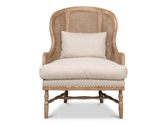 Randolph Beige Wing Chair - Ornate Home