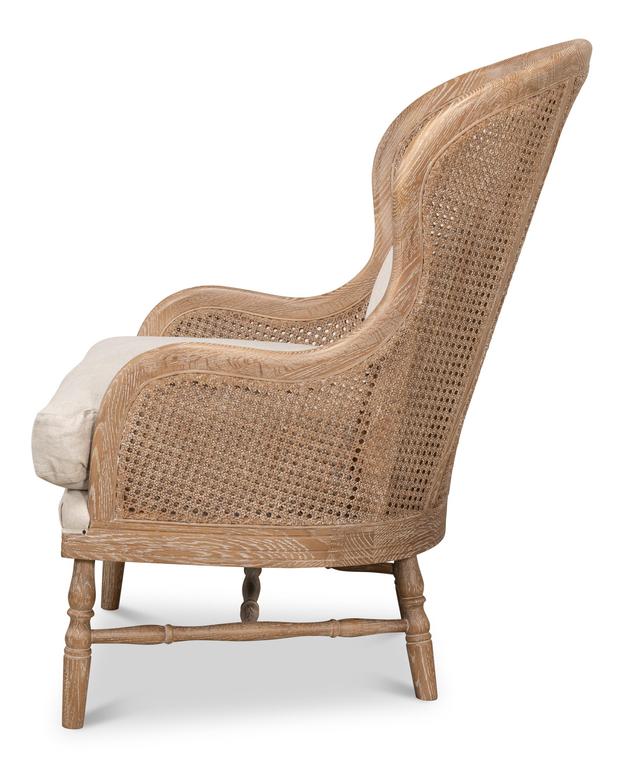 Randolph Beige Wing Chair - Ornate Home