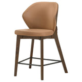 Randolph Butterscotch And Brown Upholstered Counter Height Chair (Set Of 2) - Ornate Home