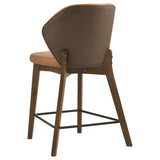 Randolph Butterscotch And Brown Upholstered Counter Height Chair (Set Of 2) - Ornate Home