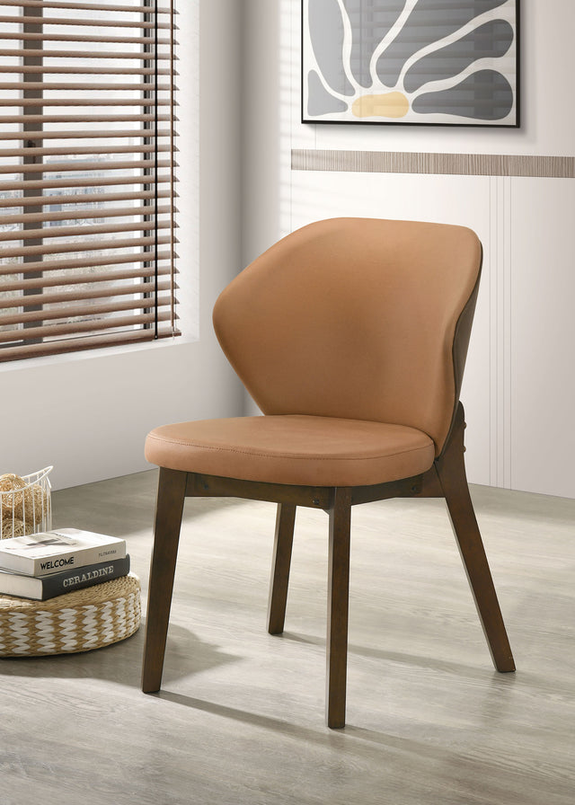 Randolph Butterscotch/Brown Dining Side Chair (Set of 2) - Ornate Home