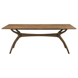 Randolph Sheesham And Brown 79-inch Smart Top Rectangular Dining Table - Ornate Home