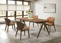 Randolph Sheesham/Brown 5-piece Rectangular Dining Table - Ornate Home