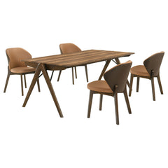 Randolph Sheesham/Brown 5-piece Rectangular Dining Table - Ornate Home