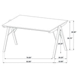 Randolph Sheesham/Brown 5-piece Rectangular Dining Table - Ornate Home
