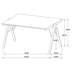 Randolph Sheesham/Brown 5-piece Rectangular Dining Table - Ornate Home