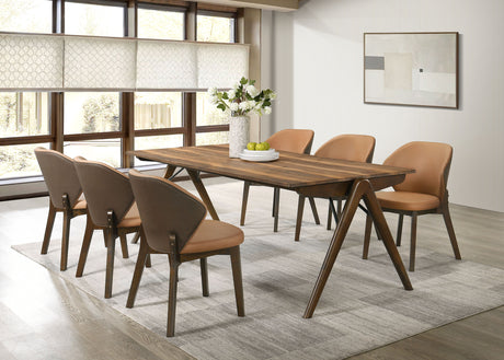Randolph Sheesham/Brown 7-piece Rectangular Dining Table - Ornate Home