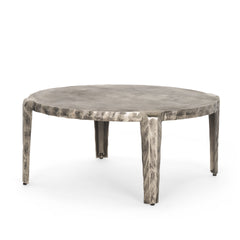 Randy Silver/Nickel Cast Aluminum Metal Coffee Table