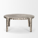 Randy Silver/Nickel Cast Aluminum Metal Coffee Table - Ornate Home
