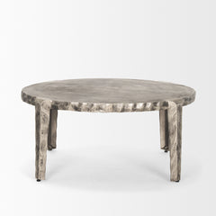 Randy Silver/Nickel Cast Aluminum Metal Coffee Table