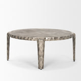 Randy Silver/Nickel Cast Aluminum Metal Coffee Table - Ornate Home