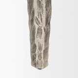 Randy Silver/Nickel Textured Cast Aluminum Metal Accent Table