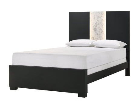 Rangley Black King Panel Bed - Ornate Home