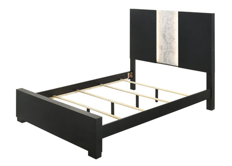 Rangley Black King Panel Bed - Ornate Home
