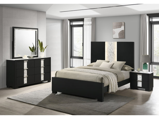 Rangley Black Panel Bedroom Set - Ornate Home