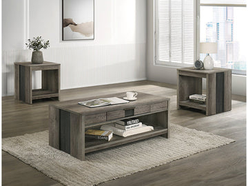 Rangley Grey/Brown 3-Piece Cocktail Set - Ornate Home
