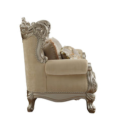 Ranita Champagne Loveseat w/6 Pillows - Ornate Home
