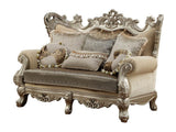Ranita Champagne Loveseat w/6 Pillows - Ornate Home