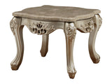Ranita End Table with Marble Top in Champagne - Ornate Home