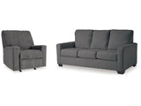 Rannis Pewter Full Sofa Sleeper and Recliner (Online Special Price) - Ornate Home