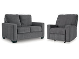 Rannis Pewter Twin Sofa Sleeper & Recliner (Online Special Price) - Ornate Home