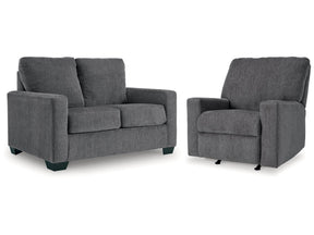 Rannis Pewter Twin Sofa Sleeper & Recliner (Online Special Price) - Ornate Home