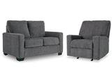 Rannis Pewter Twin Sofa Sleeper & Recliner - Ornate Home