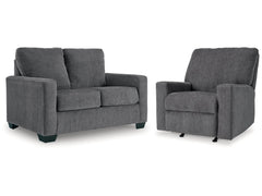 Rannis Pewter Twin Sofa Sleeper & Recliner - Ornate Home