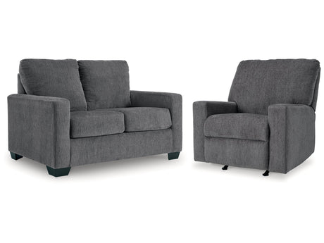 Rannis Pewter Twin Sofa Sleeper & Recliner - Ornate Home