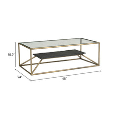 Ranol Brass Coffee Table - Ornate Home
