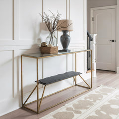 Ranol Brass Console Table - Ornate Home