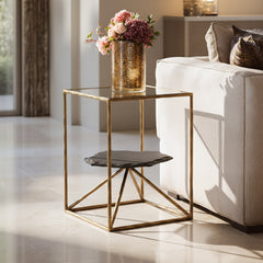 Ranol Brass Side Table - Ornate Home