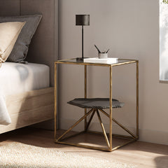 Ranol Brass Side Table - Ornate Home