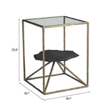 Ranol Brass Side Table - Ornate Home