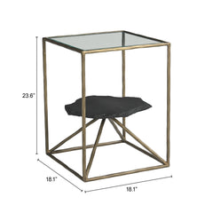 Ranol Brass Side Table - Ornate Home