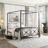 Rapa Black Queen Platform Bed - Ornate Home