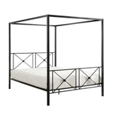 Rapa Black Queen Platform Bed - Ornate Home
