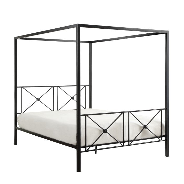 Rapa Black Queen Platform Bed - Ornate Home