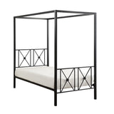 Rapa Black Twin Platform Bed - Ornate Home