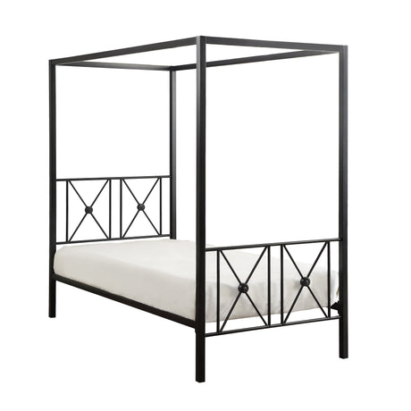 Rapa Black Twin Platform Bed - Ornate Home